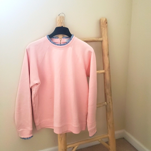 J. Crew Factory Tops - J.Crew Woven Ruffleneck Pullover Sweatshirt, XL